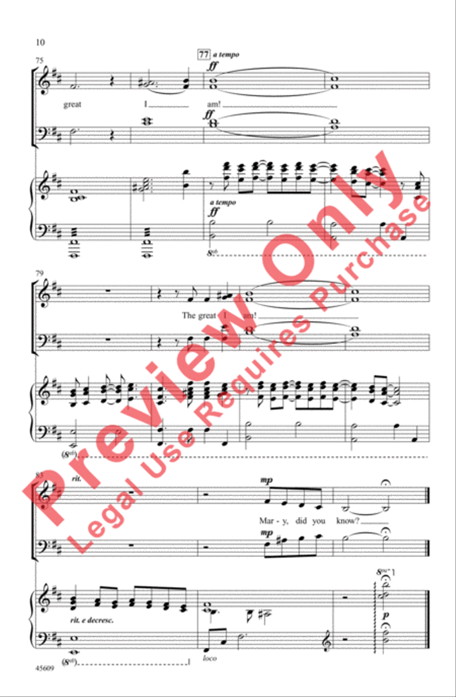 Mary, Did You Know? Mary, Did You Know? 4-Part scores gallery preview page 10