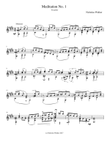 Meditation No. 1, for solo Guitar