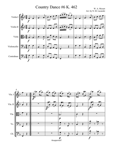 Country Dance K. 462 #6