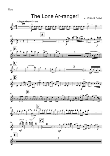The Lone Ar-ranger (Wind Quintet) - Set of Parts [x5]
