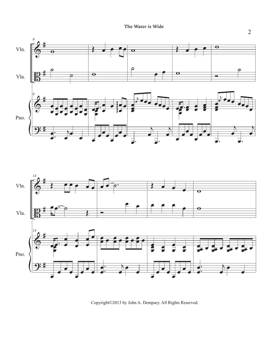 The Water is Wide (Trio for Violin, Viola and Piano) Small Ensemble scores gallery preview page 6