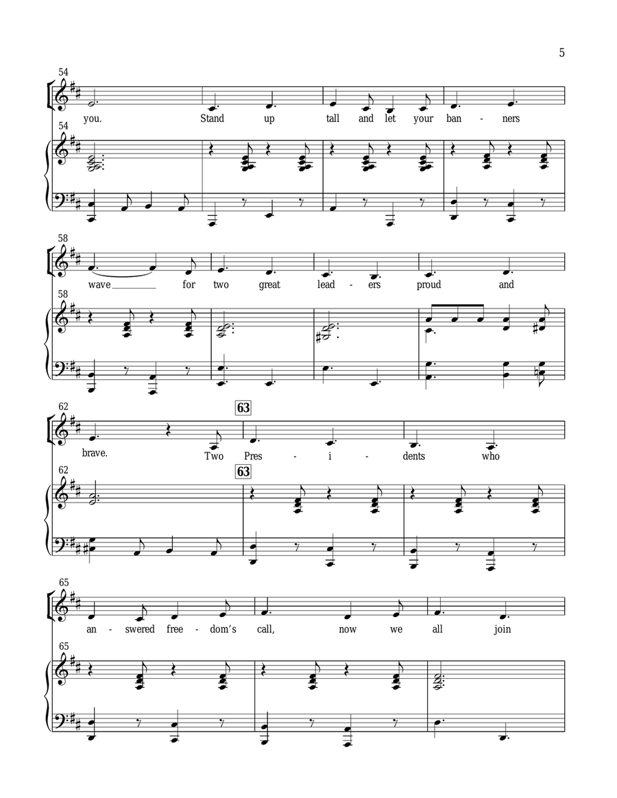 Presidents On Parade Presidents On Parade Choir scores gallery preview page 5