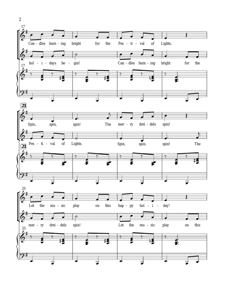 Spin, Spin, Spin Spin, Spin, Spin Choir scores gallery preview page 2
