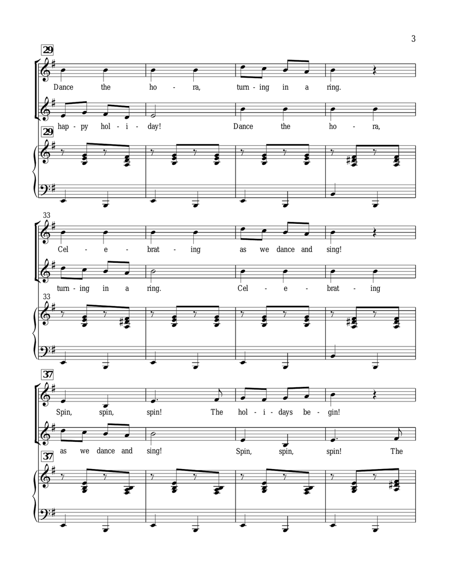 Spin, Spin, Spin Spin, Spin, Spin Choir scores gallery preview page 3