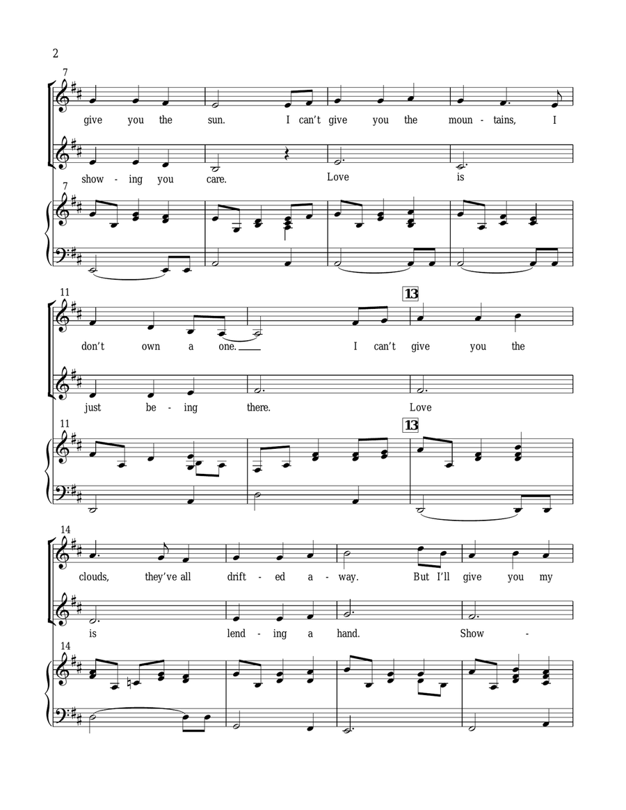 I'll Give You My Heart & Valentine's Day Choir scores gallery preview page 2