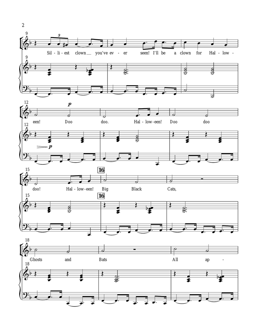 Boo! & Halloween Is Here Boo! & Halloween Is Here Choir scores gallery preview page 2