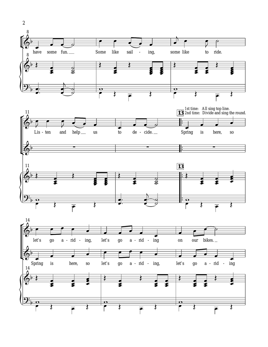 A Spring Go 'Round A Spring Go 'Round Choir scores gallery preview page 2