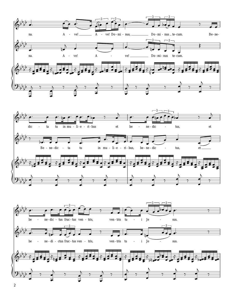 Ave Maria Ave Maria Vocal Duet scores gallery preview page 2