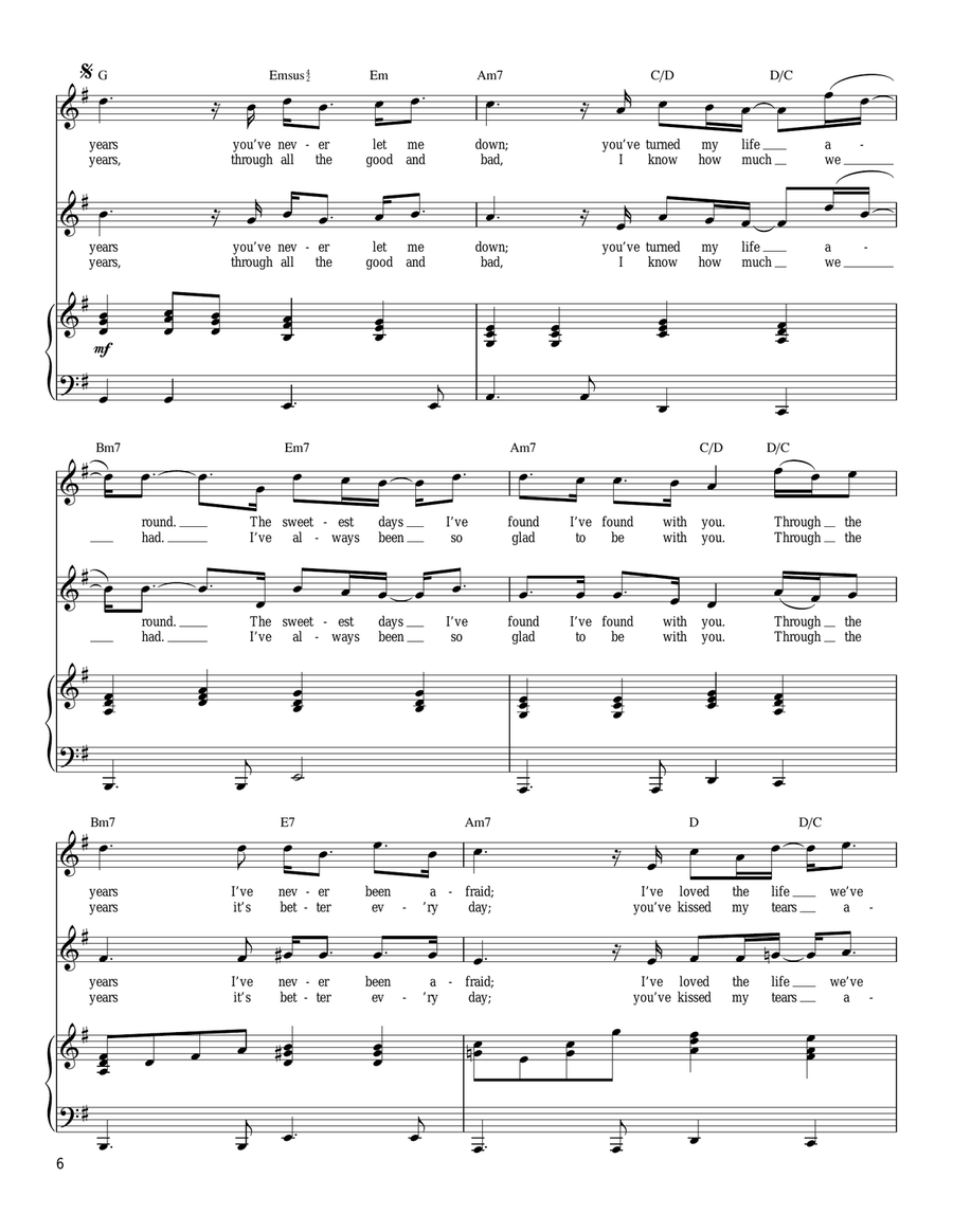 Through The Years Through The Years Vocal Duet scores gallery preview page 3