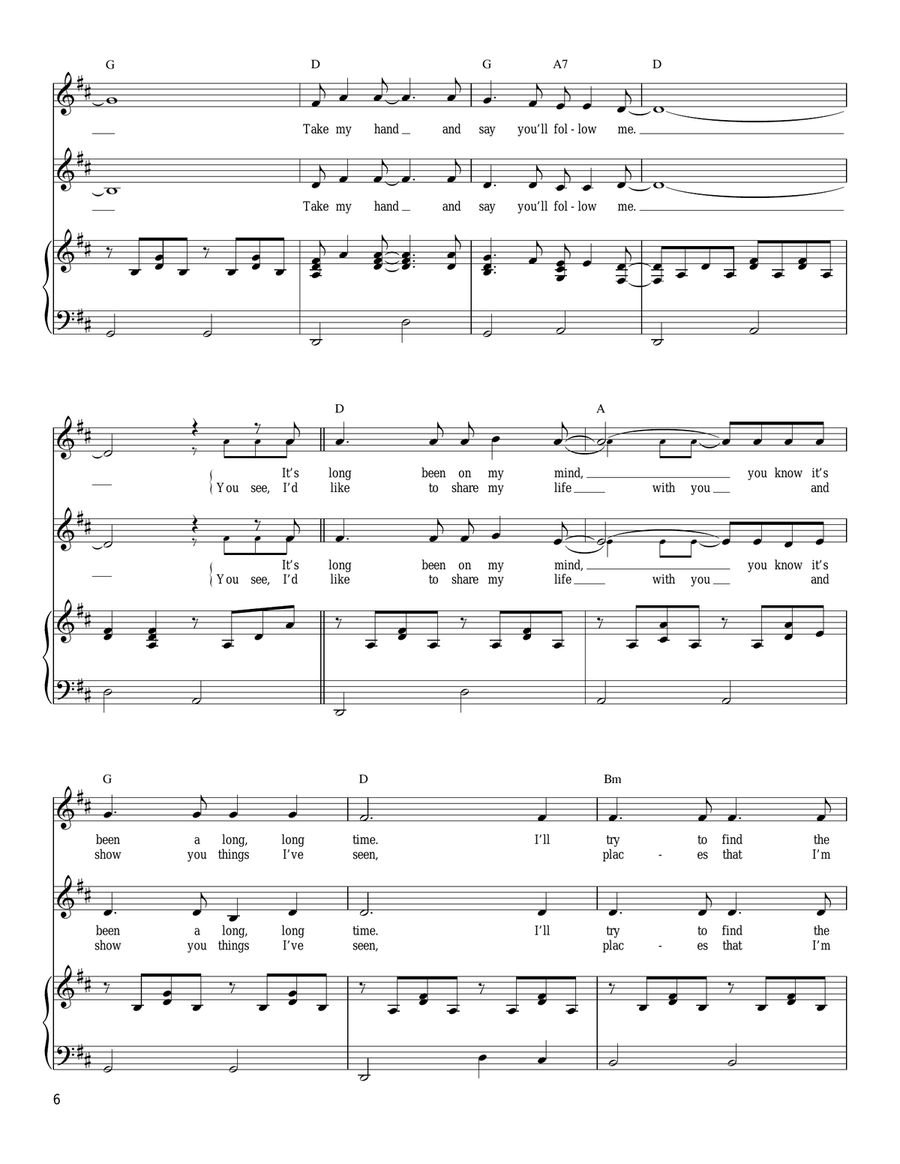 Follow Me Follow Me Vocal Duet scores gallery preview page 3