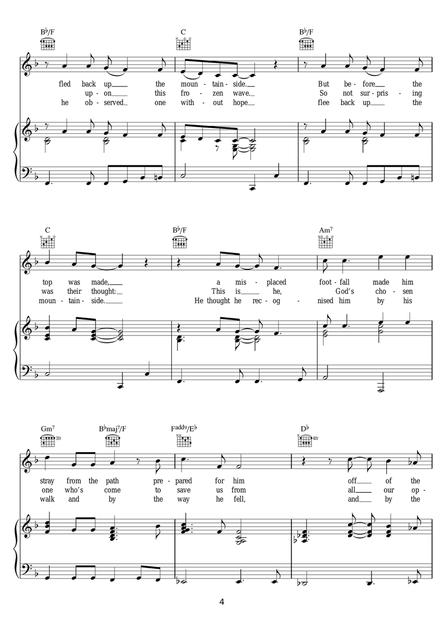 One For The Vine One For The Vine Piano, Vocal scores gallery preview page 4
