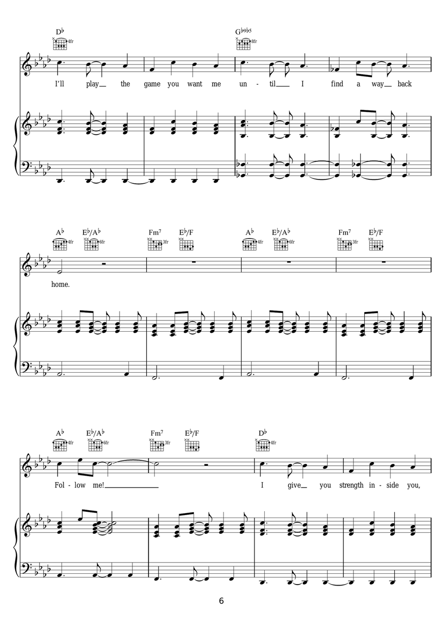 One For The Vine One For The Vine Piano, Vocal scores gallery preview page 6