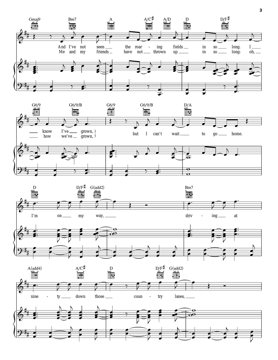 Castle On The Hill Castle On The Hill Piano, Vocal, Guitar scores gallery preview page 3
