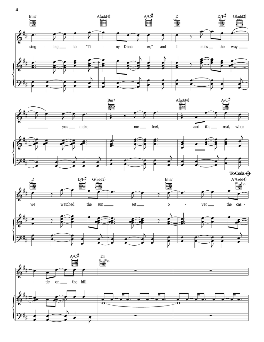 Castle On The Hill Castle On The Hill Piano, Vocal, Guitar scores gallery preview page 4