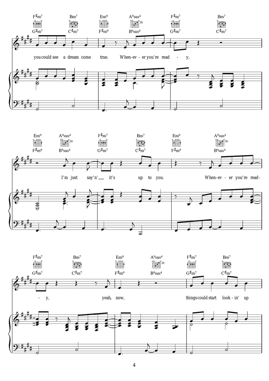 Whenever You're Ready Piano, Vocal scores gallery preview page 4