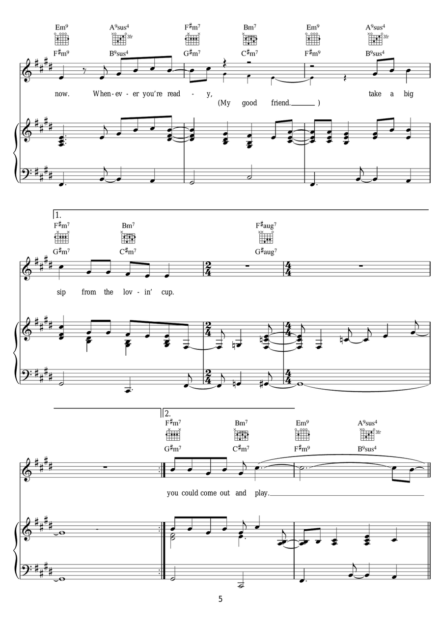 Whenever You're Ready Piano, Vocal scores gallery preview page 5