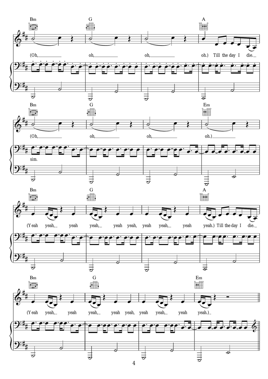 Never Forget You Never Forget You Piano, Vocal scores gallery preview page 4