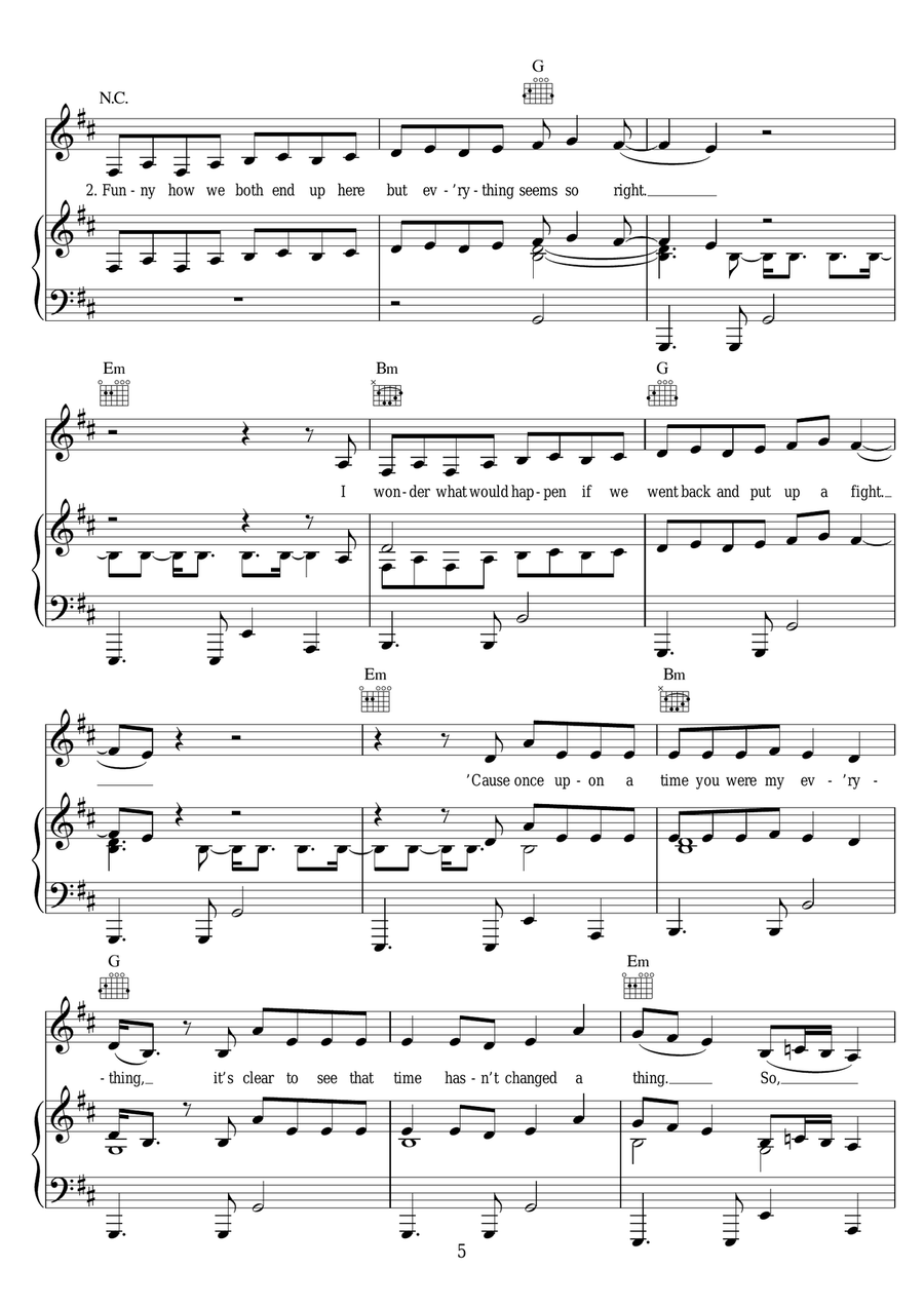 Never Forget You Never Forget You Piano, Vocal scores gallery preview page 5
