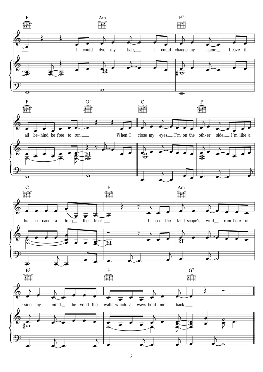 Runaway Daydreamer Runaway Daydreamer Piano, Vocal scores gallery preview page 2