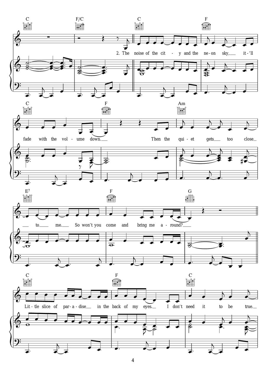 Runaway Daydreamer Runaway Daydreamer Piano, Vocal scores gallery preview page 4