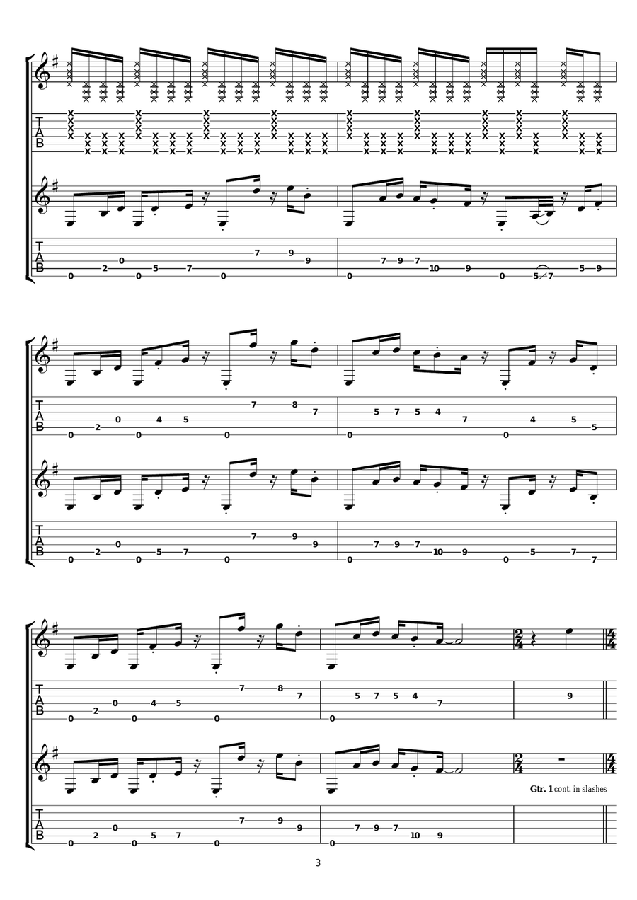 Somnium Somnium Guitar Tablature scores gallery preview page 3