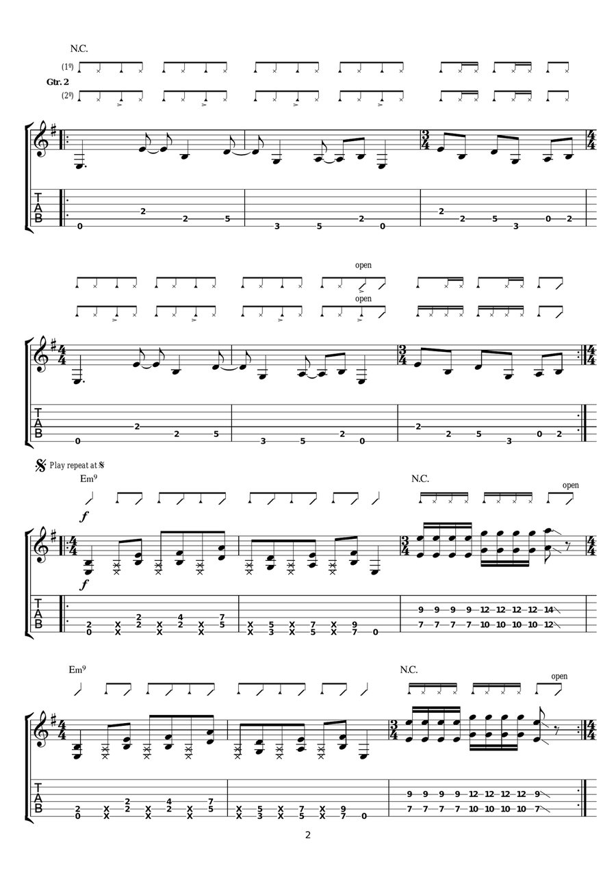 The Russian Messenger The Russian Messenger Guitar Tablature scores gallery preview page 2