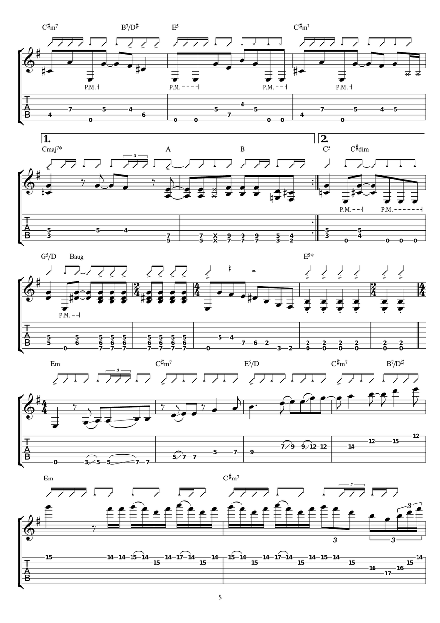 The Russian Messenger The Russian Messenger Guitar Tablature scores gallery preview page 5