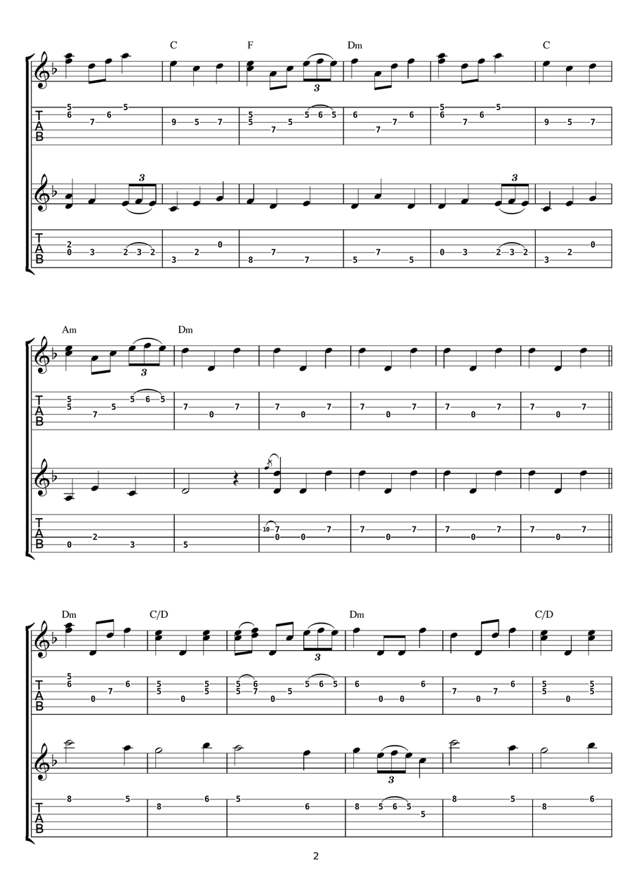 La Salle Des Pas Perdus La Salle Des Pas Perdus Guitar Tablature scores gallery preview page 2