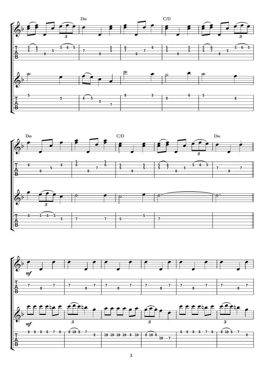 La Salle Des Pas Perdus La Salle Des Pas Perdus Guitar Tablature scores gallery preview page 3