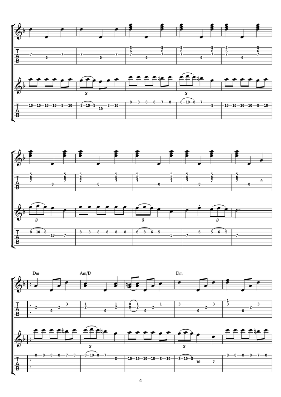 La Salle Des Pas Perdus La Salle Des Pas Perdus Guitar Tablature scores gallery preview page 4
