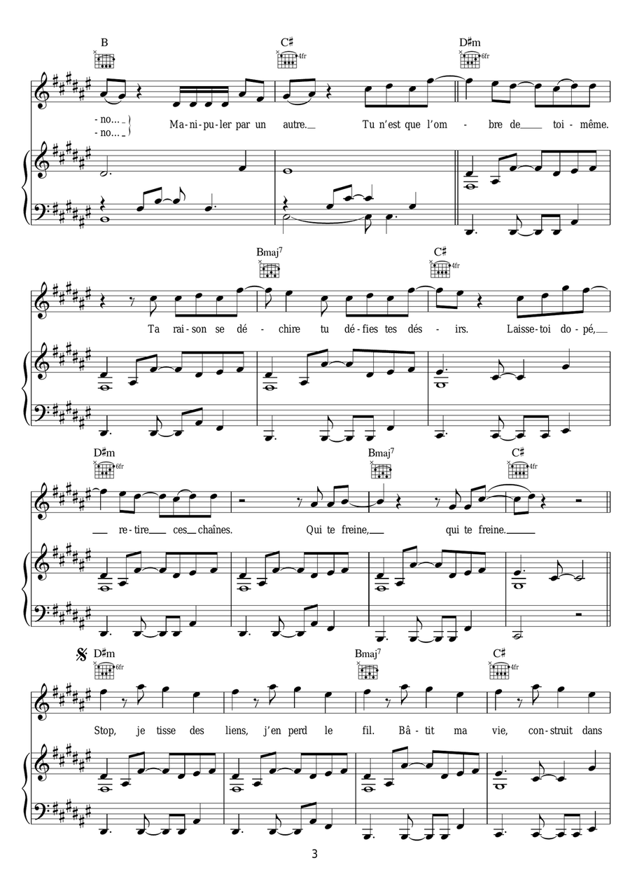 Zombie Zombie Piano, Vocal scores gallery preview page 3
