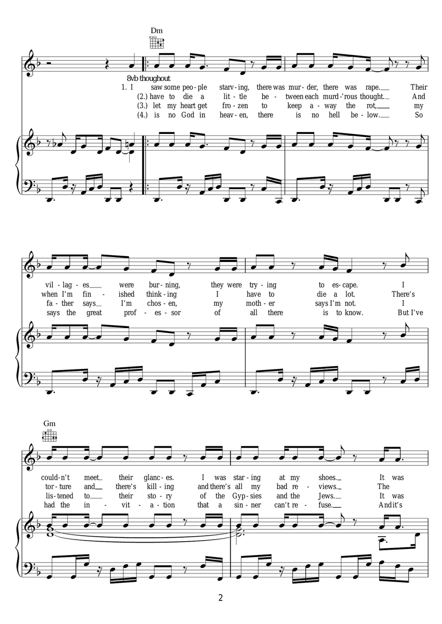 Almost Like The Blues Almost Like The Blues Piano, Vocal scores gallery preview page 2