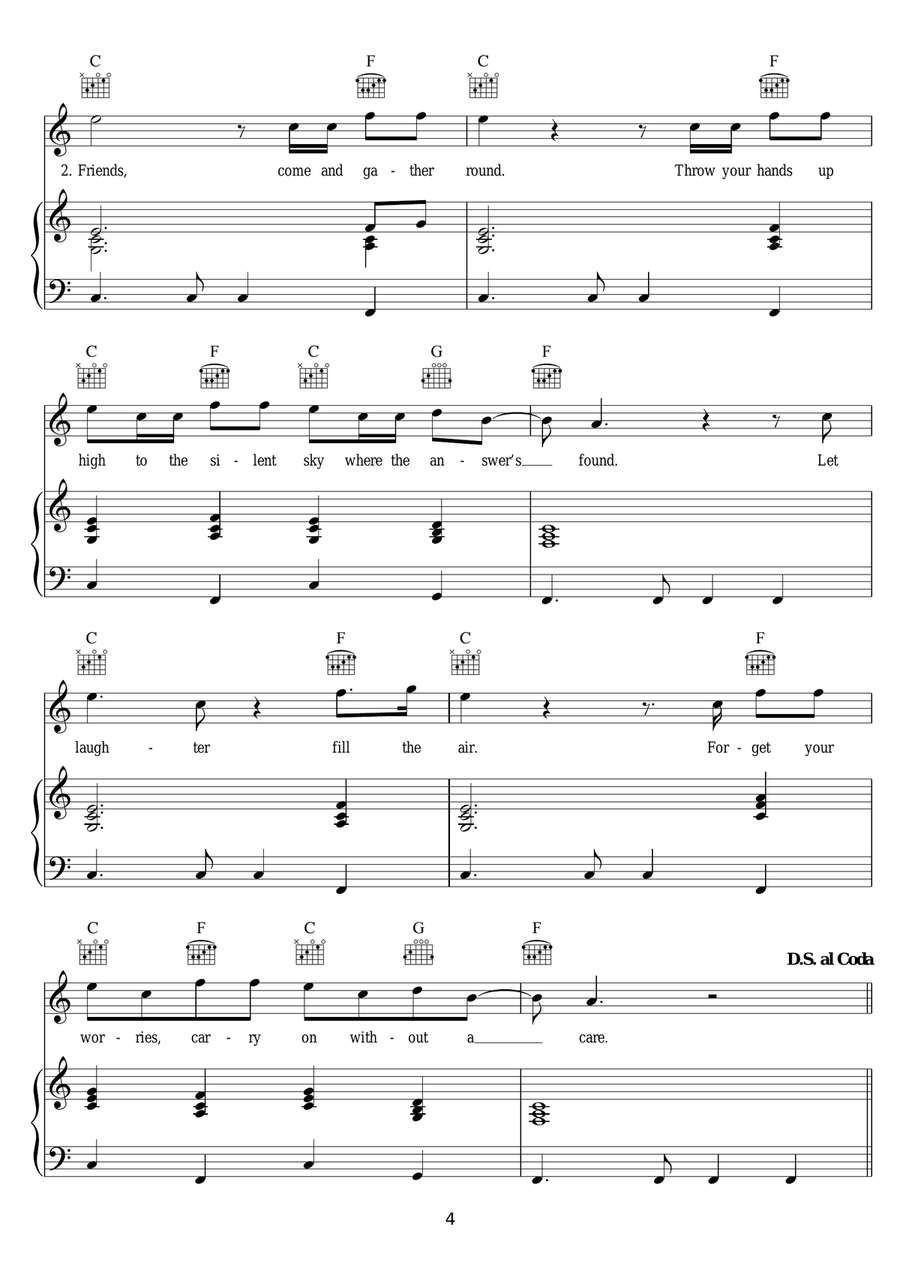 Love Will Save The Day Piano, Vocal scores gallery preview page 4