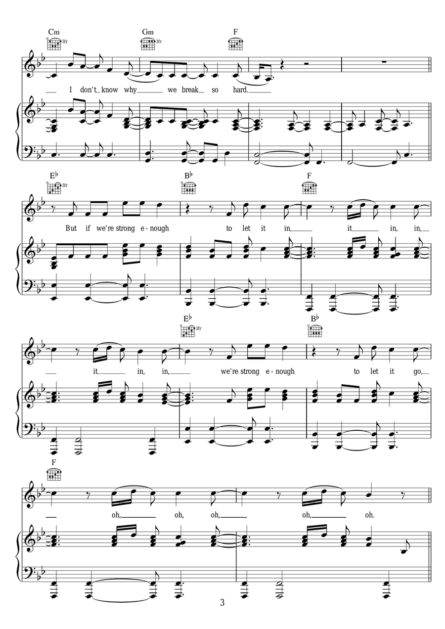 Let It All Go Let It All Go Piano, Vocal scores gallery preview page 3