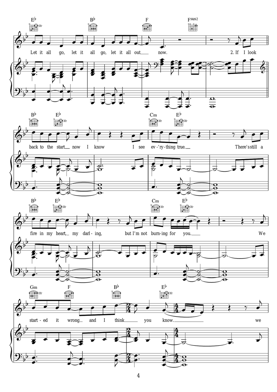 Let It All Go Let It All Go Piano, Vocal scores gallery preview page 4