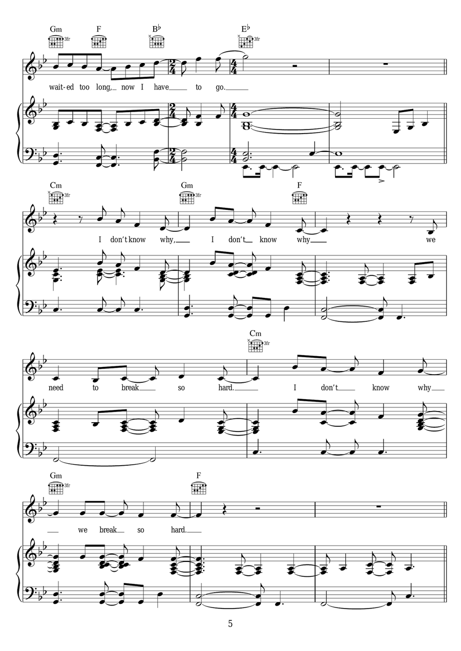 Let It All Go Let It All Go Piano, Vocal scores gallery preview page 5