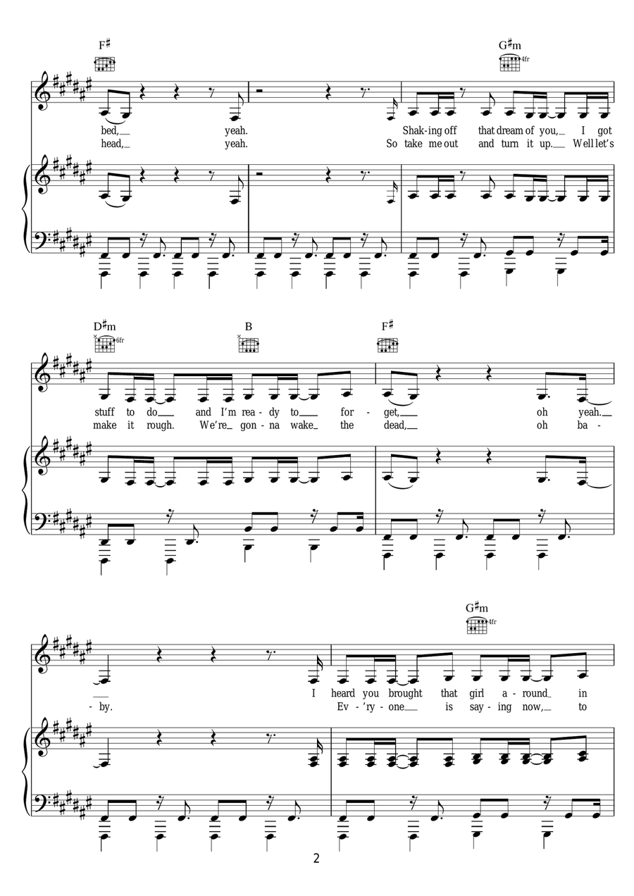 I Don't Care I Don't Care Piano, Vocal scores gallery preview page 2