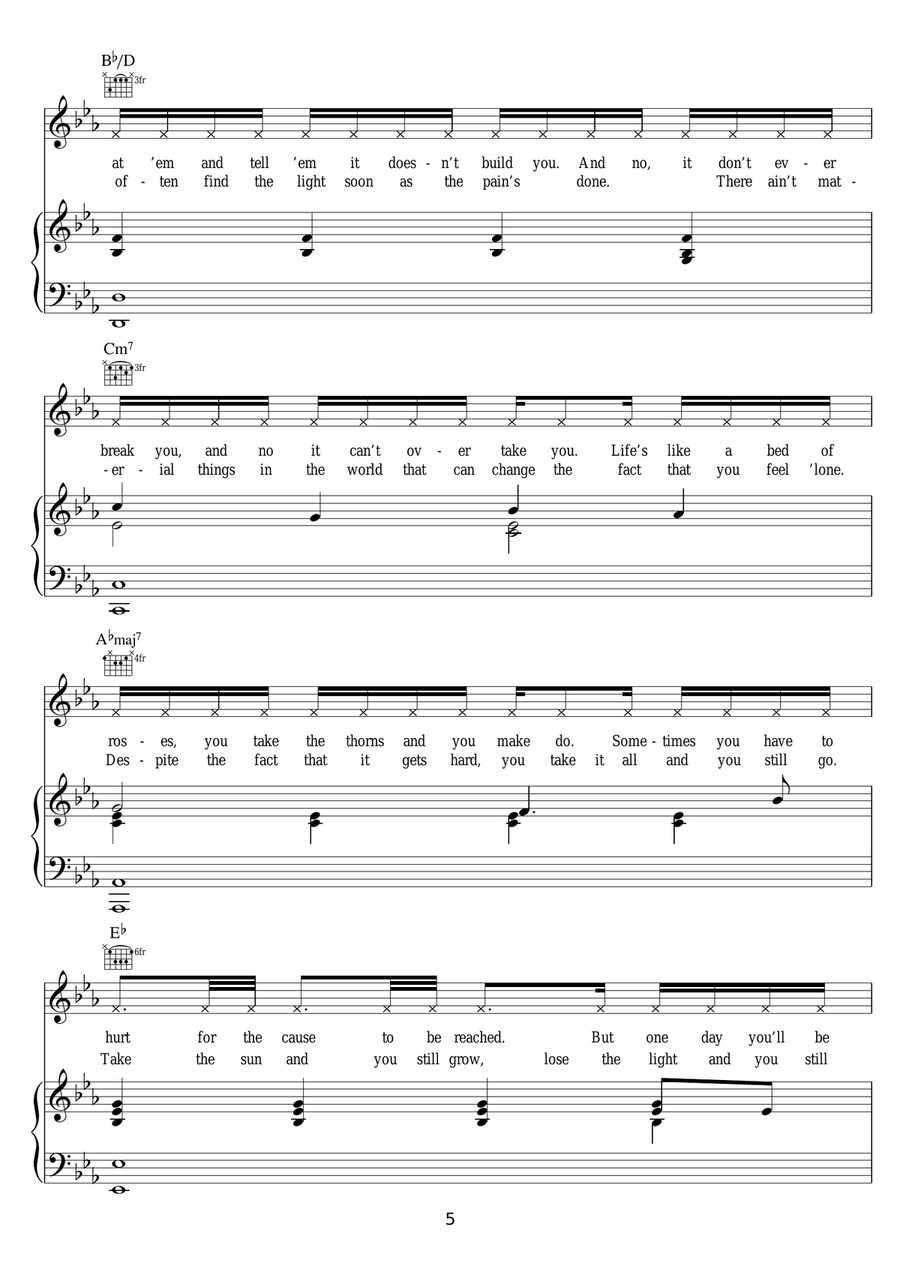 Battle Cry (featuring Sia) Piano, Vocal scores gallery preview page 5