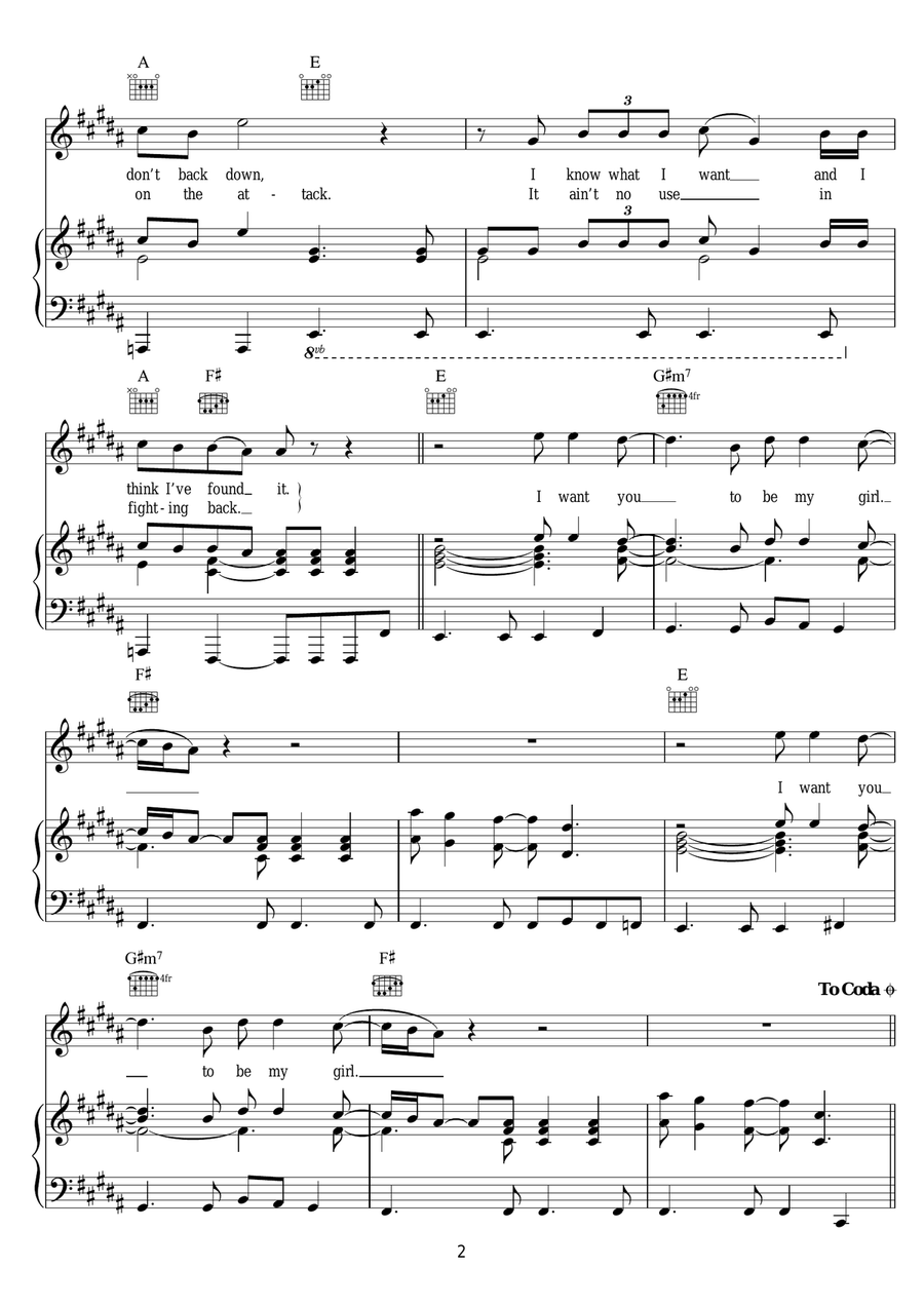 Supernova Supernova Piano, Vocal scores gallery preview page 2