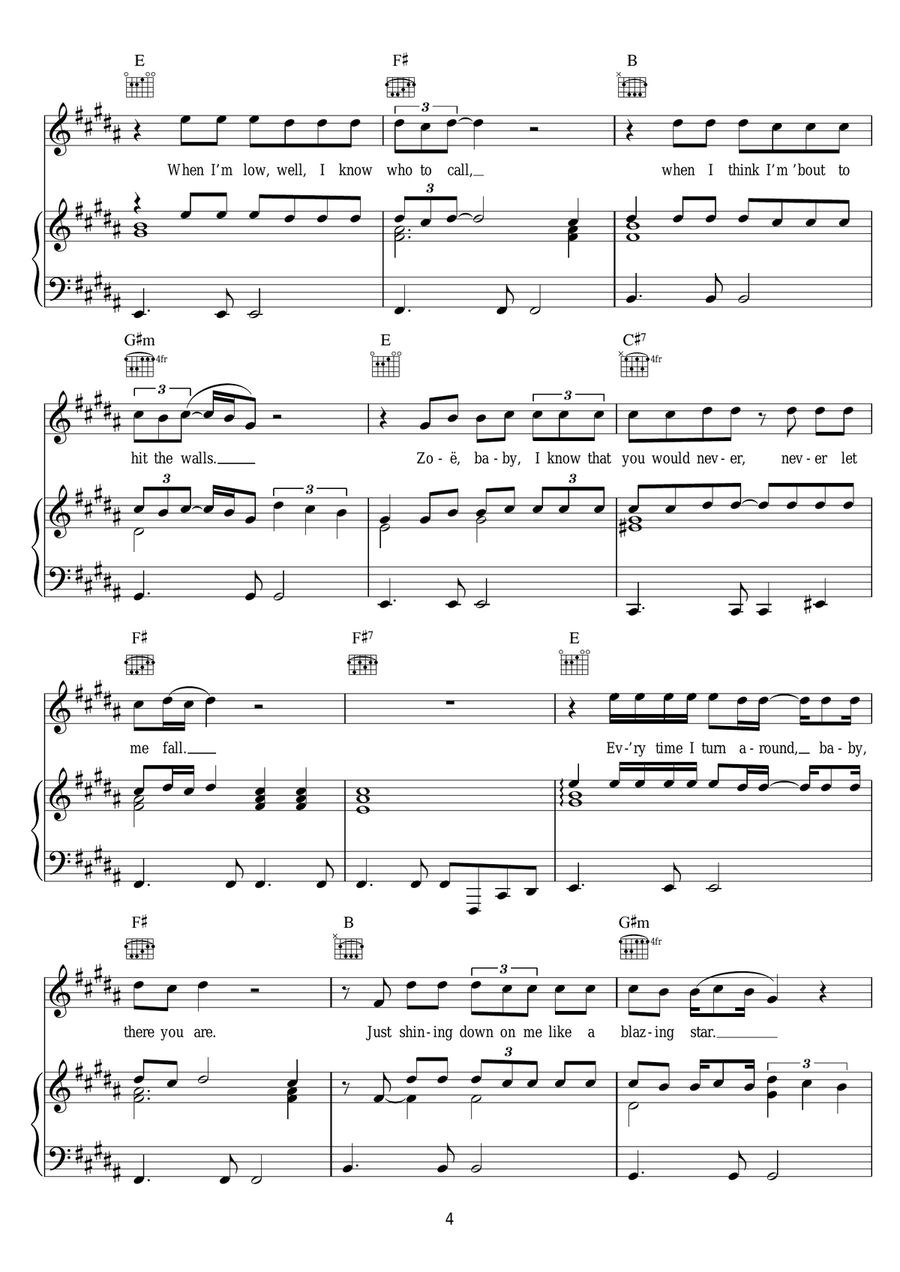 Supernova Supernova Piano, Vocal scores gallery preview page 4