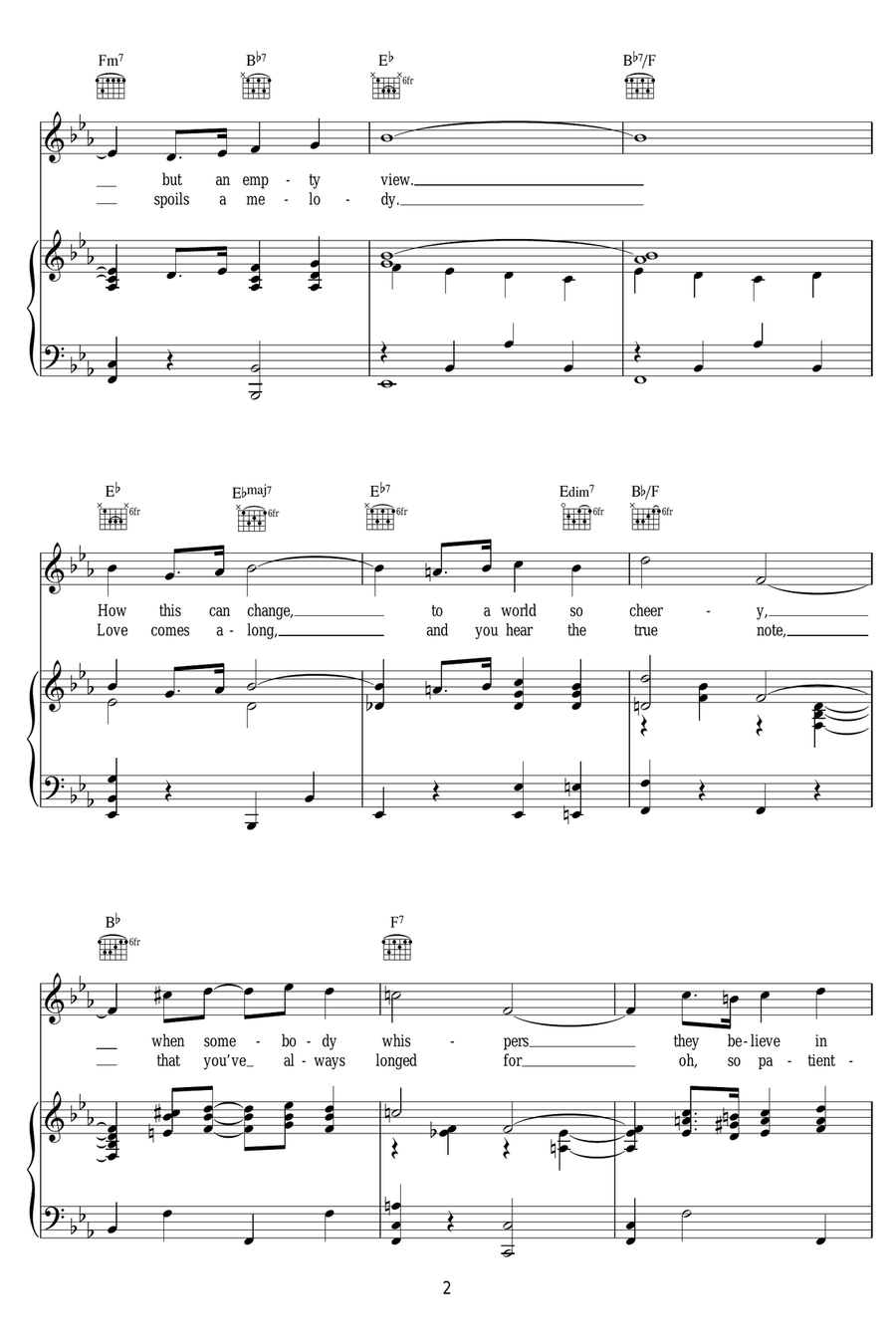 When Somebody Thinks You're Wonderful Piano, Vocal scores gallery preview page 2