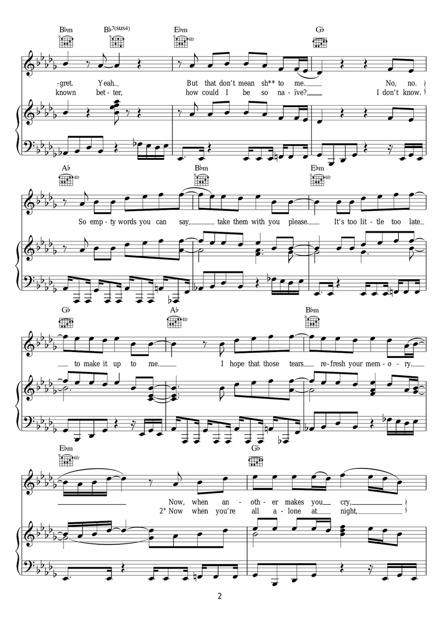 Remember Me (featuring Jessie J) Piano, Vocal scores gallery preview page 2