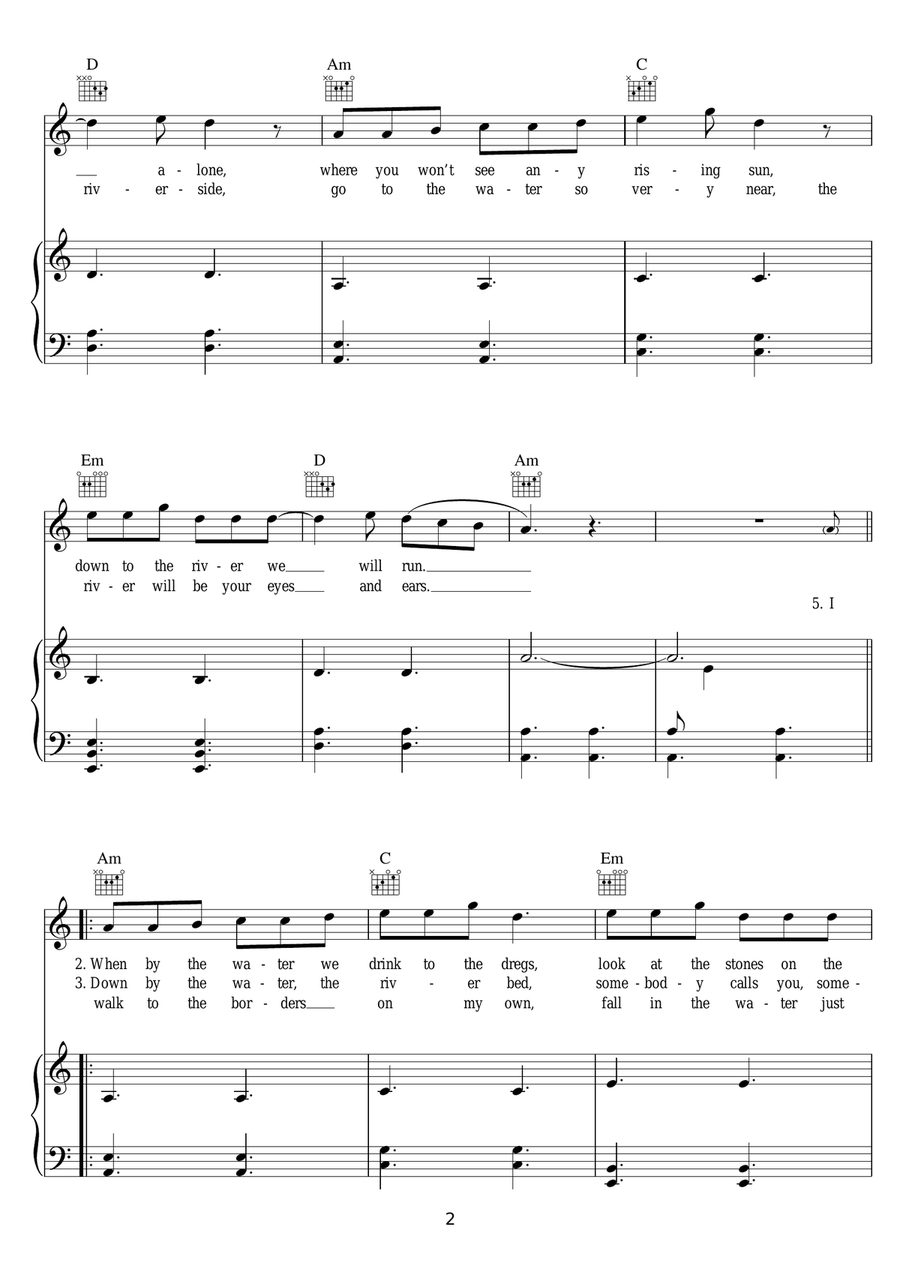 Riverside Riverside Piano, Vocal scores gallery preview page 2