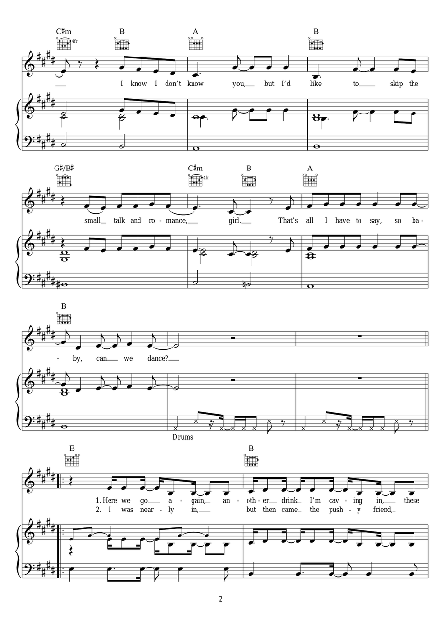 Can We Dance Can We Dance Piano, Vocal scores gallery preview page 2