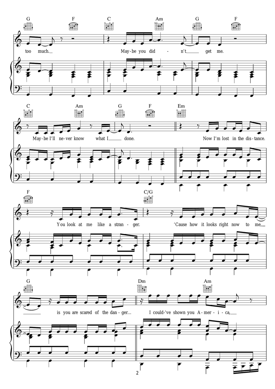Show Me Love (America) Piano, Vocal scores gallery preview page 2