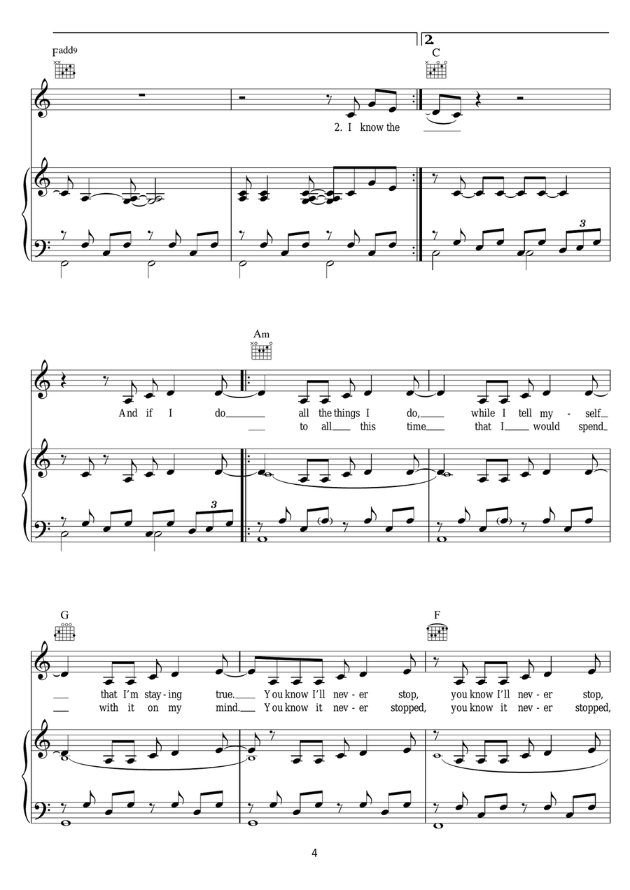 Invisible Empire Invisible Empire Piano, Vocal scores gallery preview page 4
