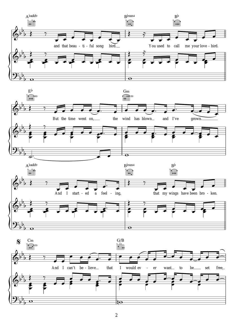 Lovebird Lovebird Piano, Vocal scores gallery preview page 2
