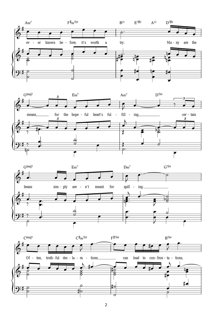 Tell A Lie Tell A Lie Piano, Vocal scores gallery preview page 2