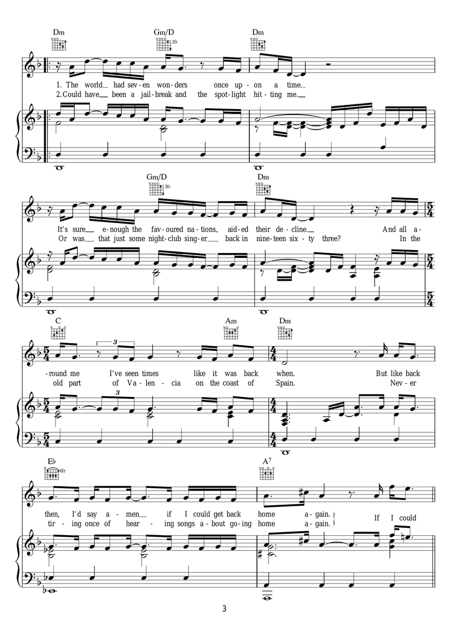 Home Again Home Again Piano, Vocal scores gallery preview page 3