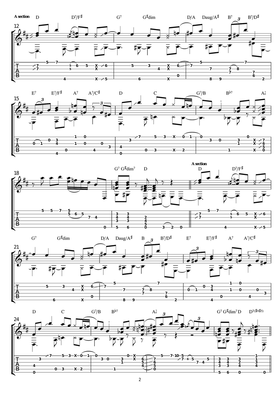 First Rule Of Thumb Guitar Tablature scores gallery preview page 2
